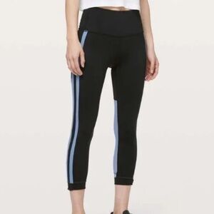 Lululemon Zip The Line Crop 23” Utility Blue Size 4